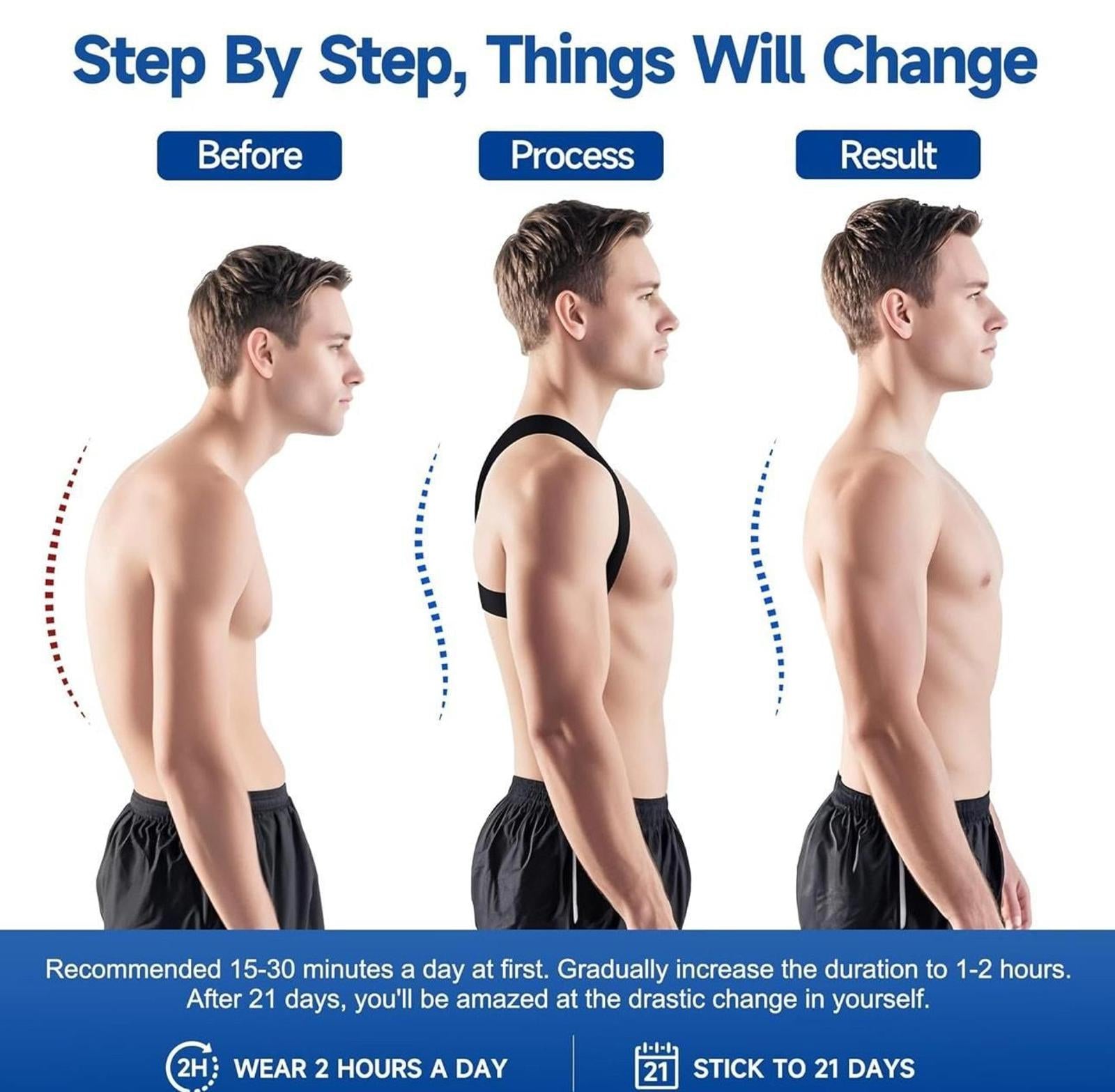 (MSRP $29.99) Adjustable Invisible Posture Corrector – Unisex Shoulder Brace