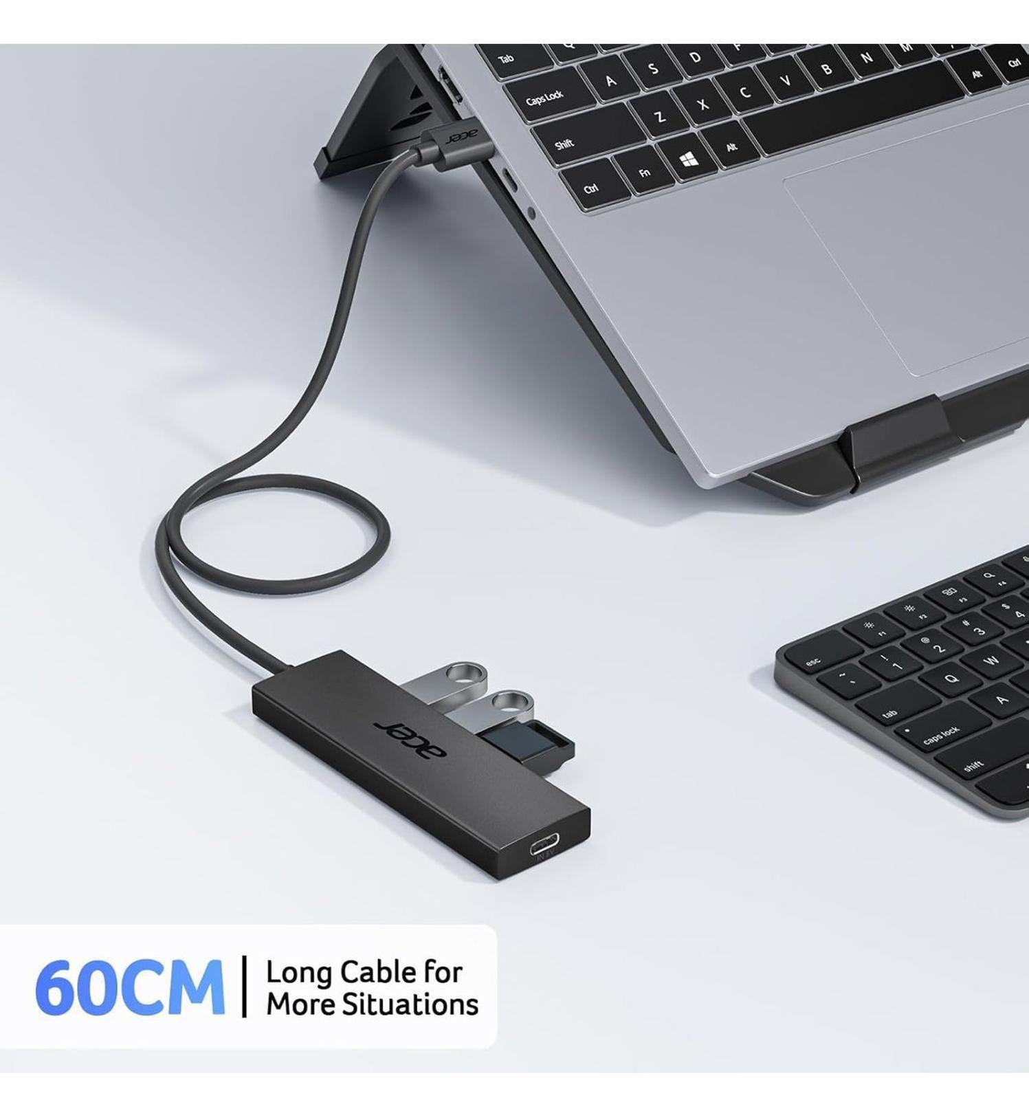 (NEW MSRP $15) Acer USB Hub 4 Ports, 4x USB 3.0 Hub, USB Splitter for Laptop