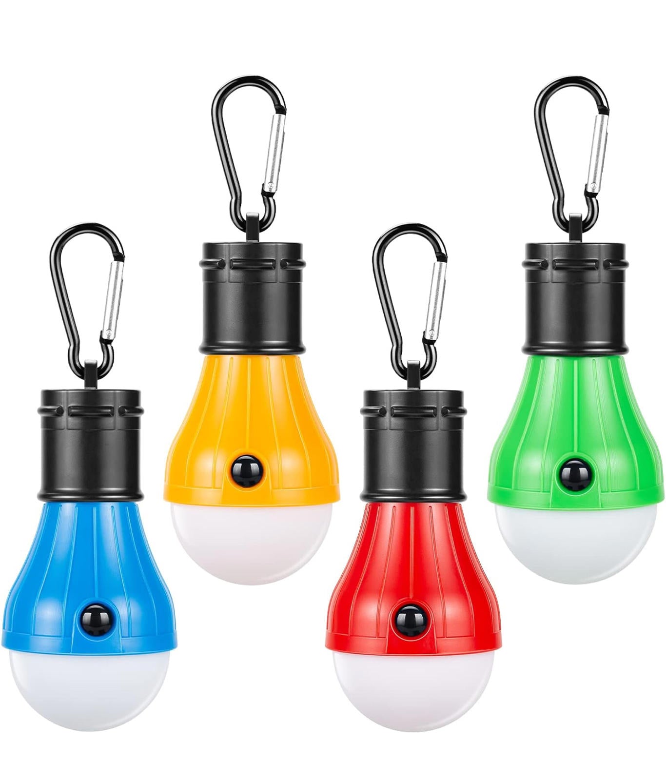 (MSRP $16.99) Portable LED Camping Lanterns 4-Pack Mini Bulb-Style Lights