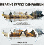 (MSRP $24.99) OUWOR Polarized Cycling Glasses UV400, unisex, Clear & Smoke Lens