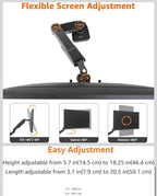 (MSRP $39.99) Amazon Basics Gas Spring Single Monitor Arm Fits up to 27” Screens