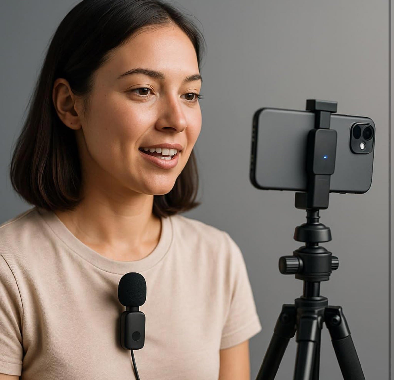 (MSRP $34.99) Dual Wireless Lavalier Mic Set w/ 3-in-1 Receiver. iPhone, Android