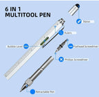(MSRP $19.99)  6-in-1 Multitool Pen with Stylus, Level, Rulers Screwdrivers