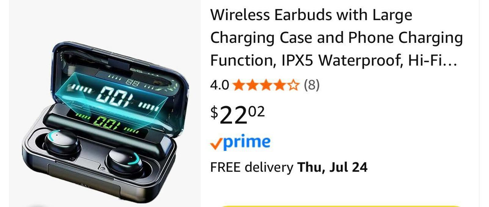 (NEW $22.99) Wireless Earbuds with Charging Power Bank Case