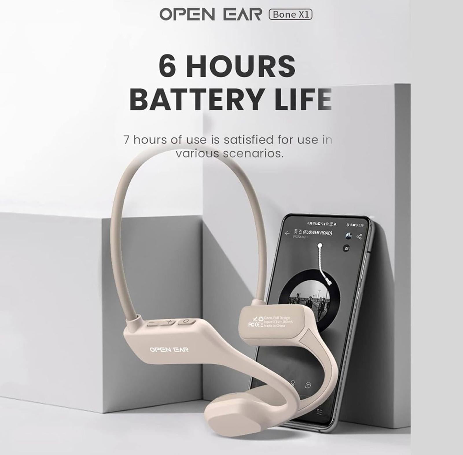 (NEW MSRP $39.99) Bone Conduction Headphones, BT5.2, Waterproof Open-Ear