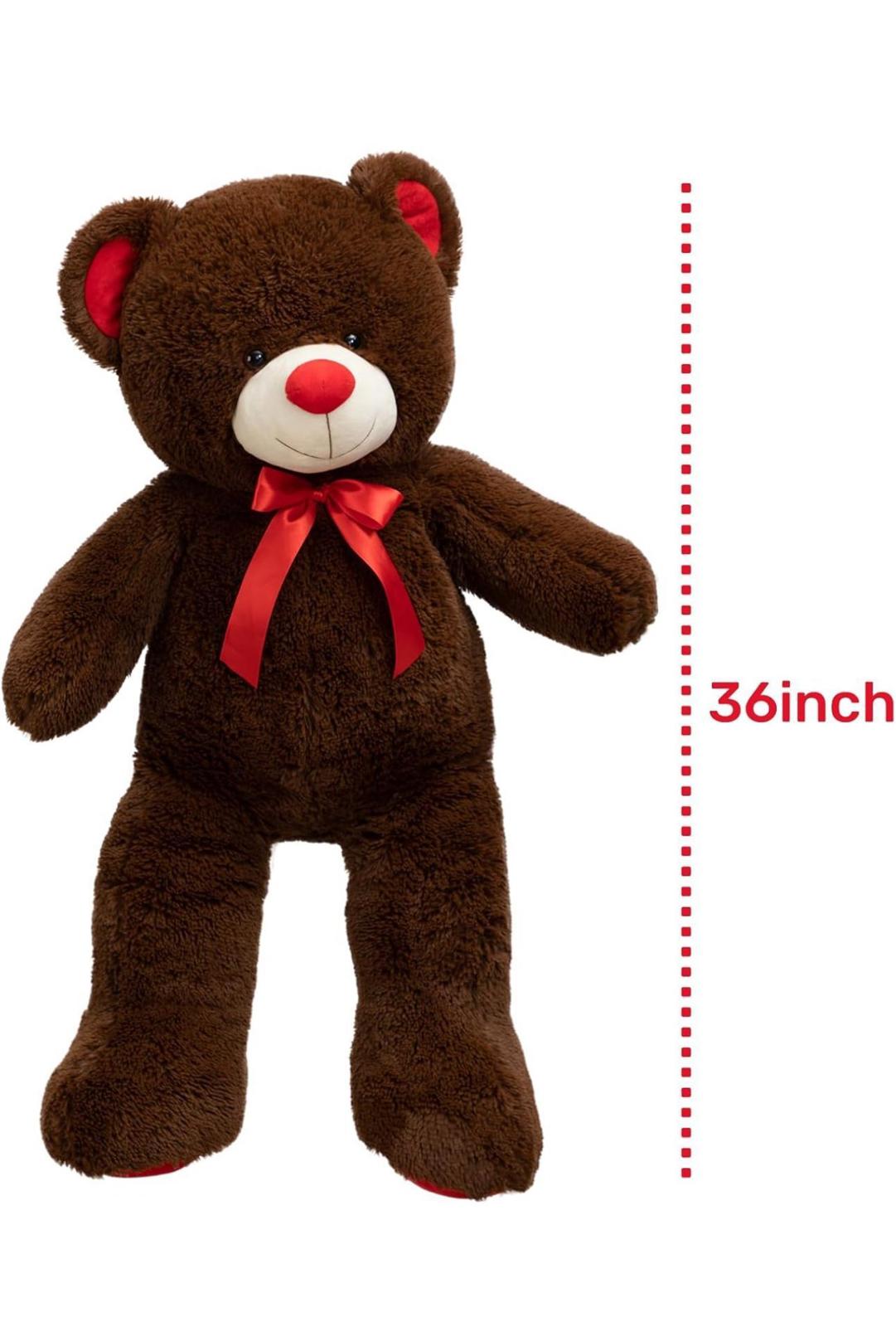 (NEW, MSRP $32) Giant 3 feet tall chocolate Teddy Bear Stuffed Animal Plush