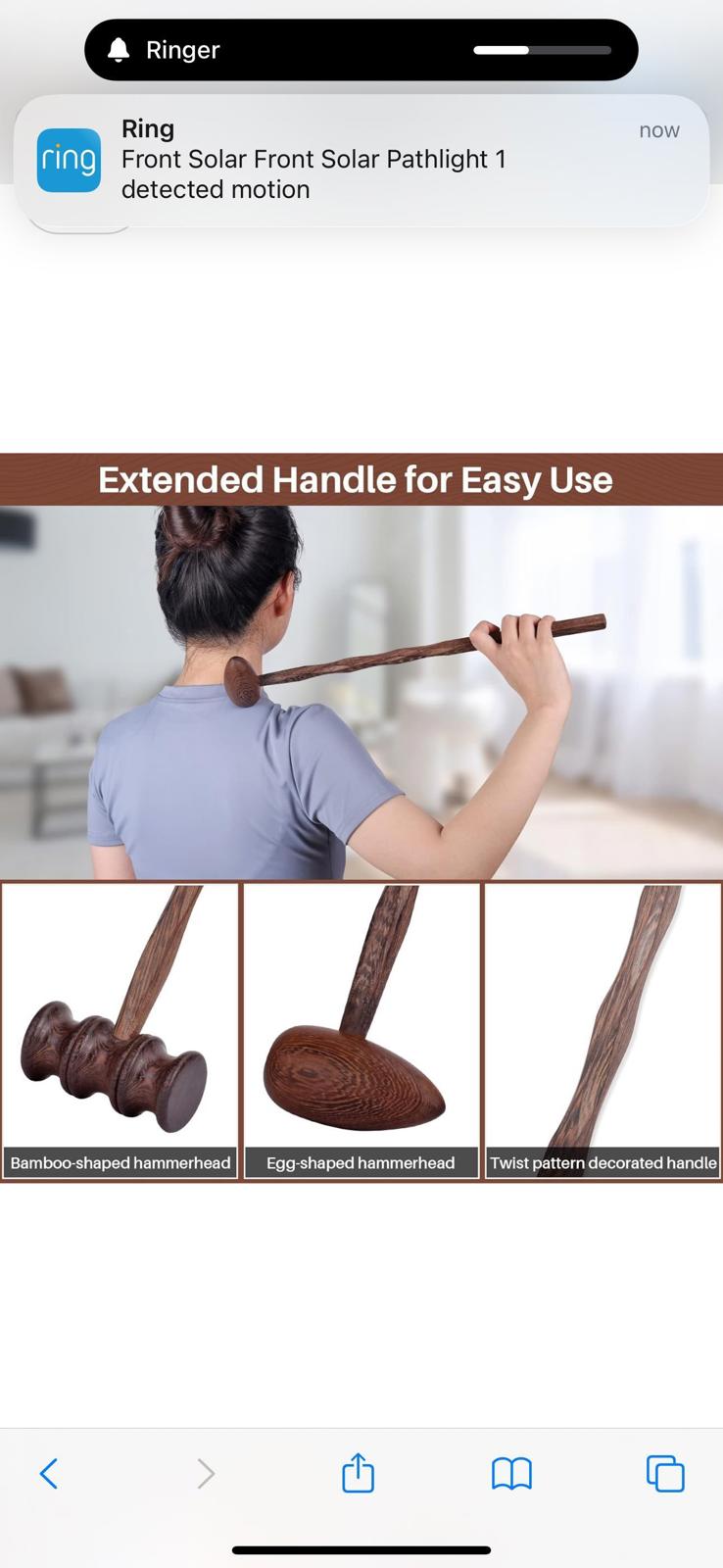 (NEW MSRP 39.95) Back Massager, 2 Style Wood Self Massage Tools for Back Neck
