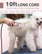 (NEW MSRP $89.95) Hansprou 36V Corded Dog Clippers, 10 Guard Combs & Brush