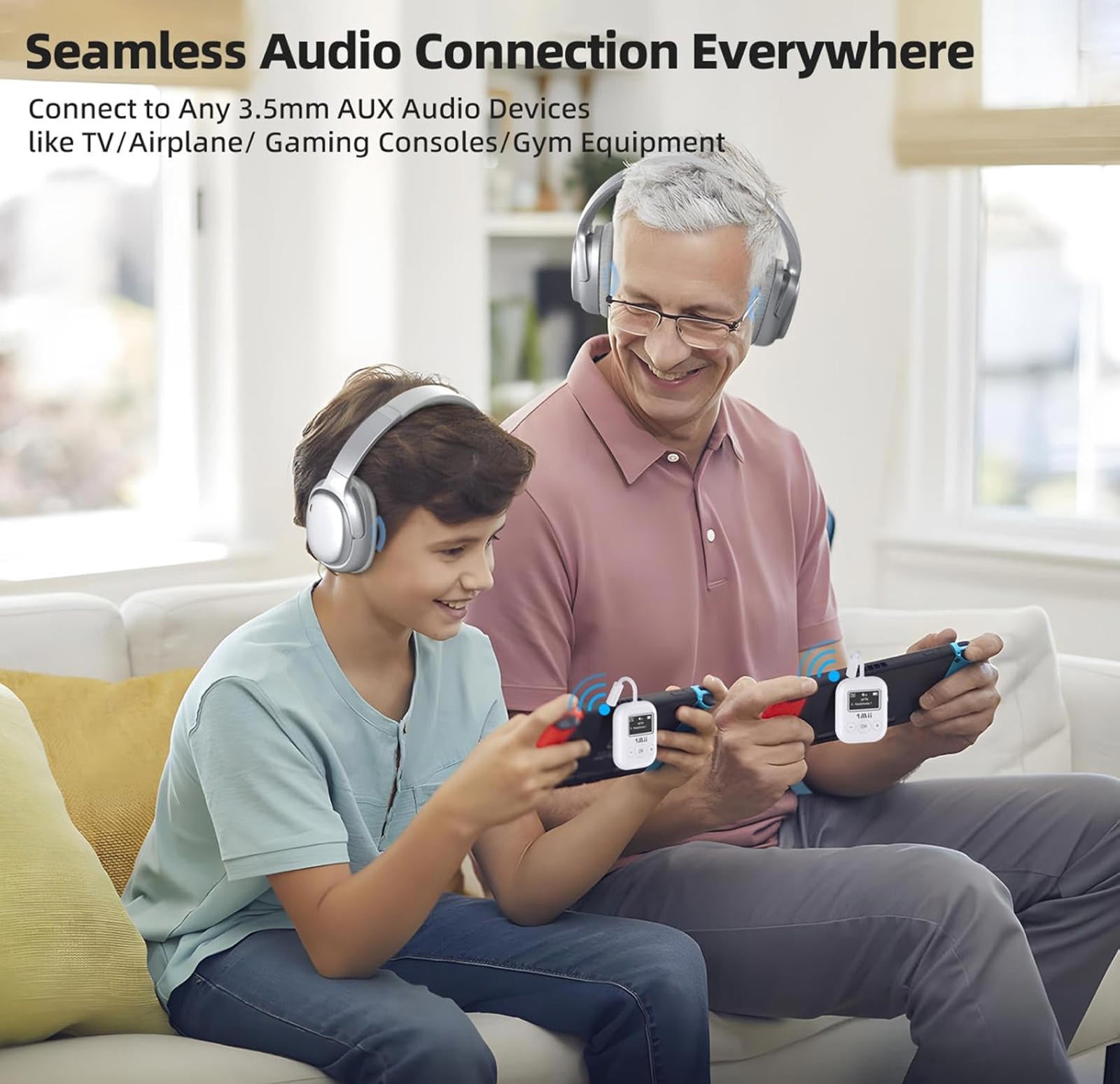 (NEW MSRP $44.99) 1Mii SafeFly Mini BT5.3 Transmitter– Low Latency, 25hr Battery