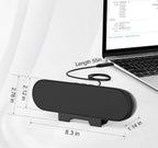 (MSRP $29.99) LXTNFU Clip-On USB Desktop Speaker – Loud, Space-Saving Soundbar