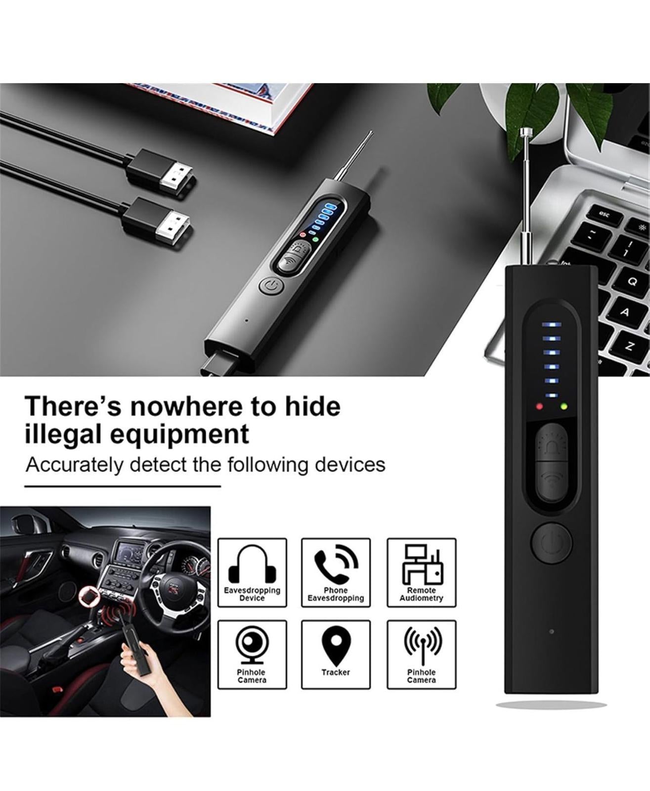(NEW $34) Spy Camera Detector, Hidden Device Finder. Check AirBnBs, rentals, etc