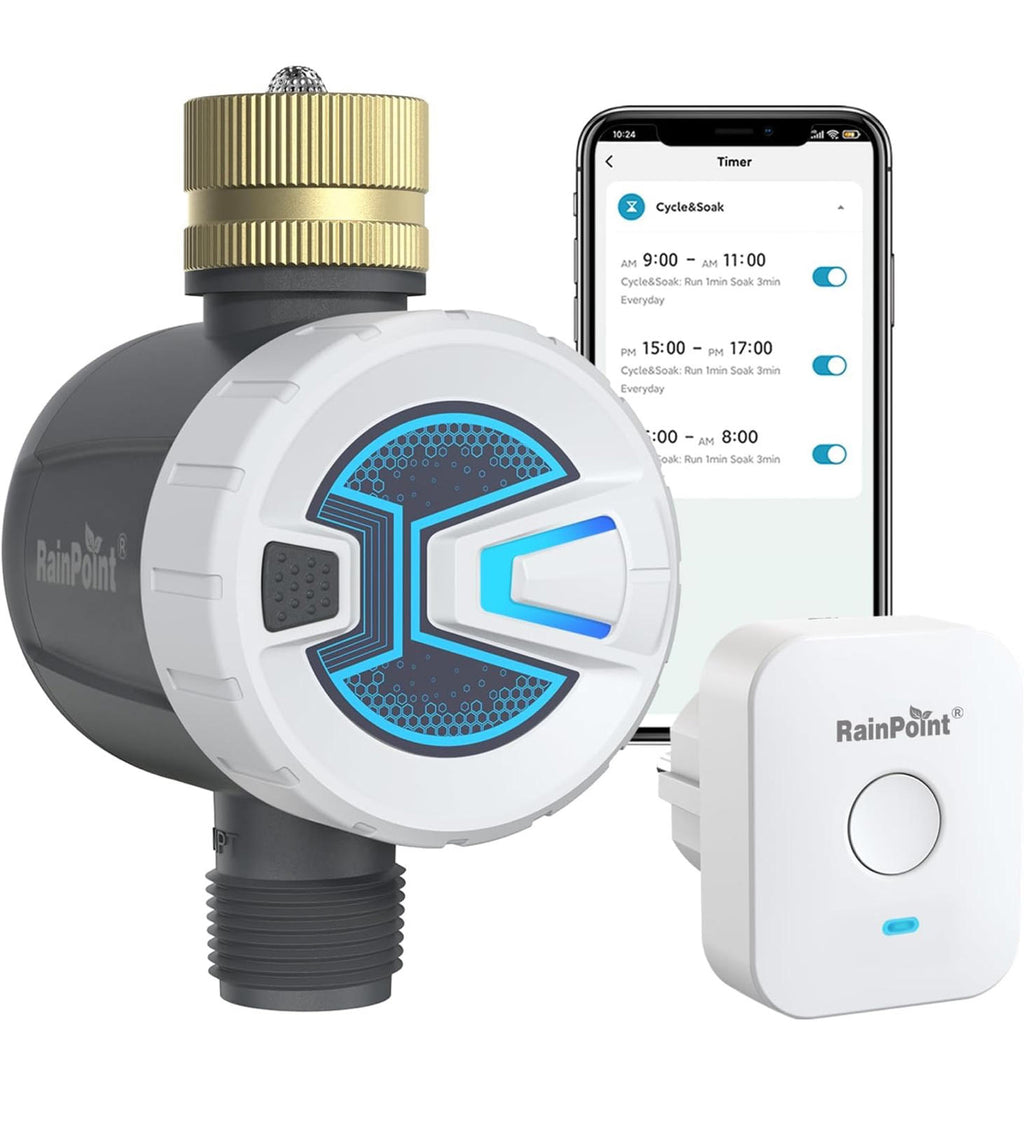 (MSRP $59.99) RAINPOINT WiFi Sprinkler Timer Smart Hose Controller w/App Control