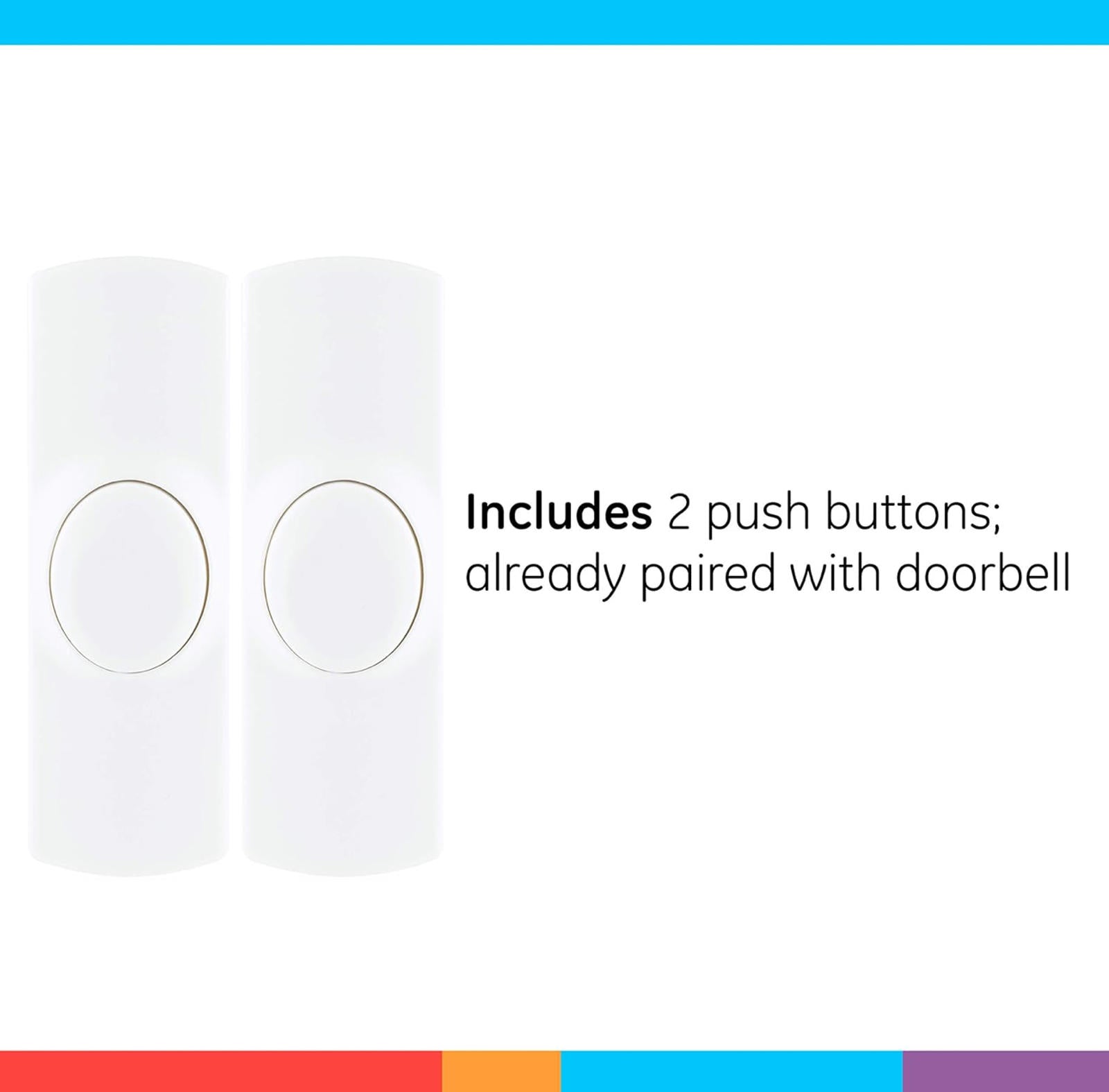 (NEW MSRP $19.99) GE Wireless Doorbell Kit w/ 2 Buttons, Plug-In Receiver 😊🔔