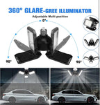 (MSRP $39.99) Aoretic 4‑Pack 80 W LED Garage Bulbs – 8000 LM, Deformable Panels