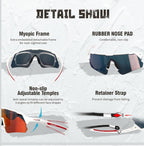 (MSRP $24.99) OUWOR Polarized Cycling Glasses UV400, unisex, Clear & Smoke Lens