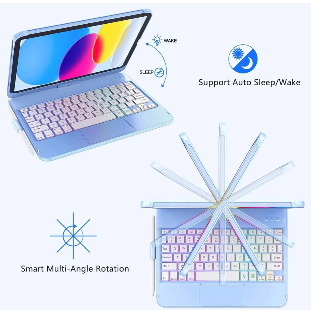 MSRP $49.99) Keyboard Case for iPad 10th Gen (10.9”)–Detachable Backlit Keyboard