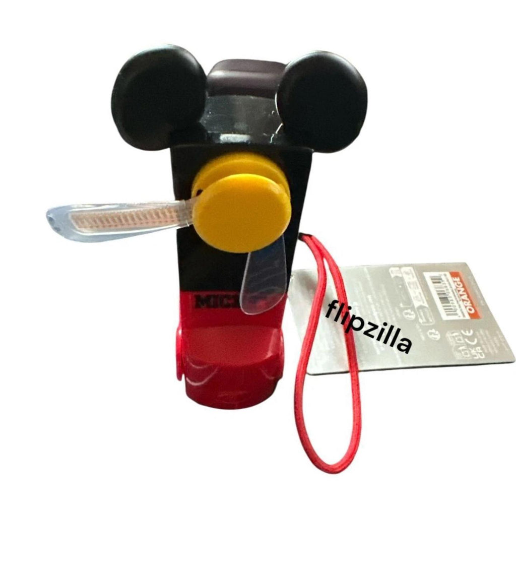 (NEW $33.99) Disney store Mickey Mouse handheld portable light-up message fan