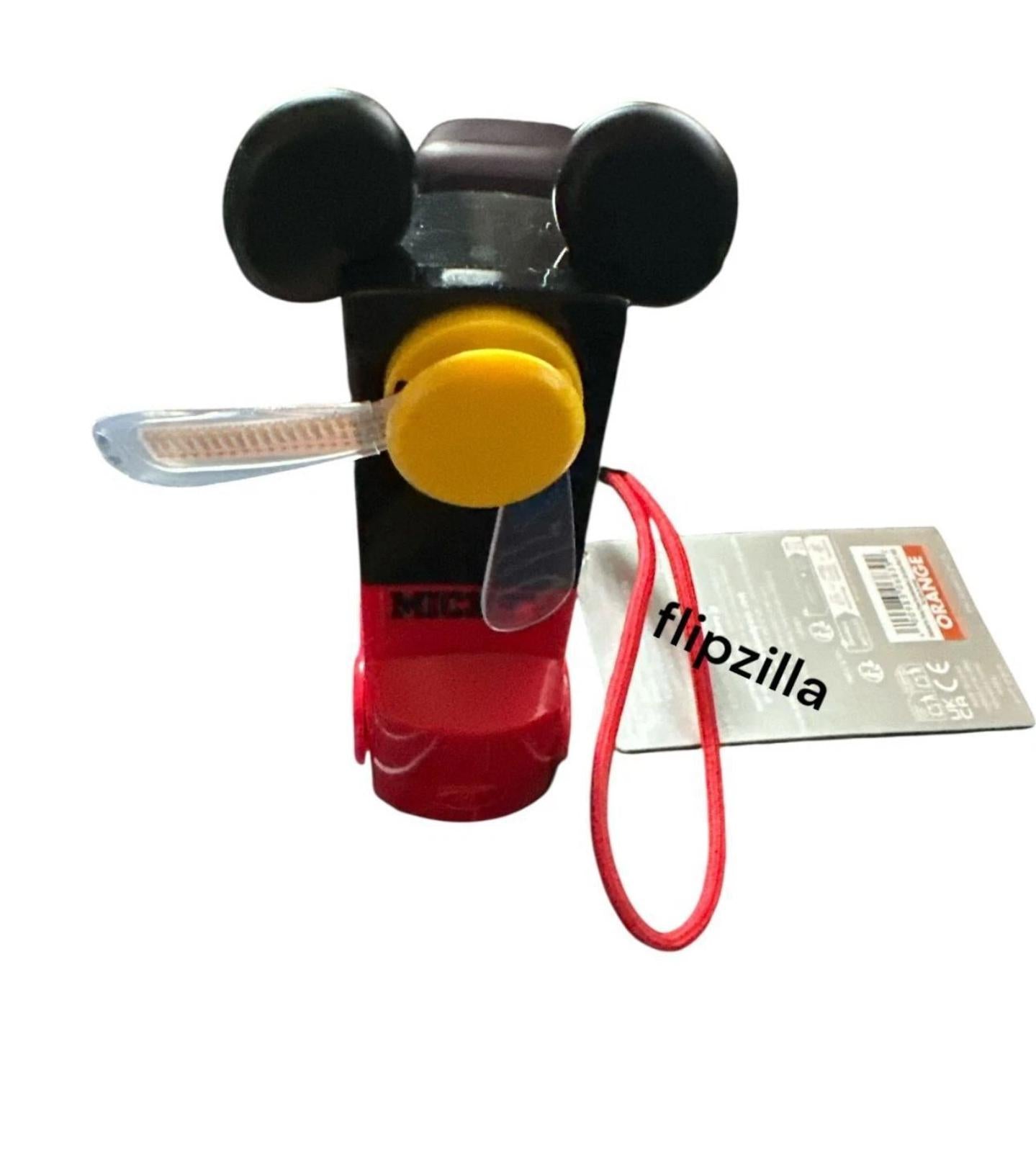 (NEW $33.99) Disney store Mickey Mouse handheld portable light-up message fan
