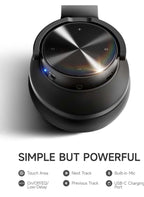 (NEW, MSRP 49.99) BT Headphones – 20H Playtime, 3 EQ Modes, Low Latency Over-Ear