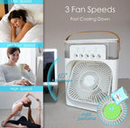 (MSRP $39.99) NTMY Mini Evaporative Air Cooler & Humidifier – LED & USB