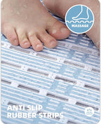 (MSRP $24.99) Color & Geometry 16”×36” Extra‑Long Non‑Slip Shower Mat