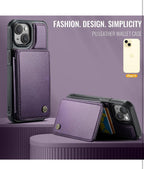 (NEW, MSRP $16.99) iPhone 15 Wallet Case with Card Holder, RFID Block, Kickstand