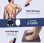 (NEW MSRP $39.99)  EMS Foot Massager TENS, LCD Screen & 2-in-1 Foot/Body Pad