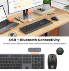 (MSRP $39.99) MEETION C2000 Keyboard & Mouse Combo – Bluetooth/2.4G, 300 h Use ⚡
