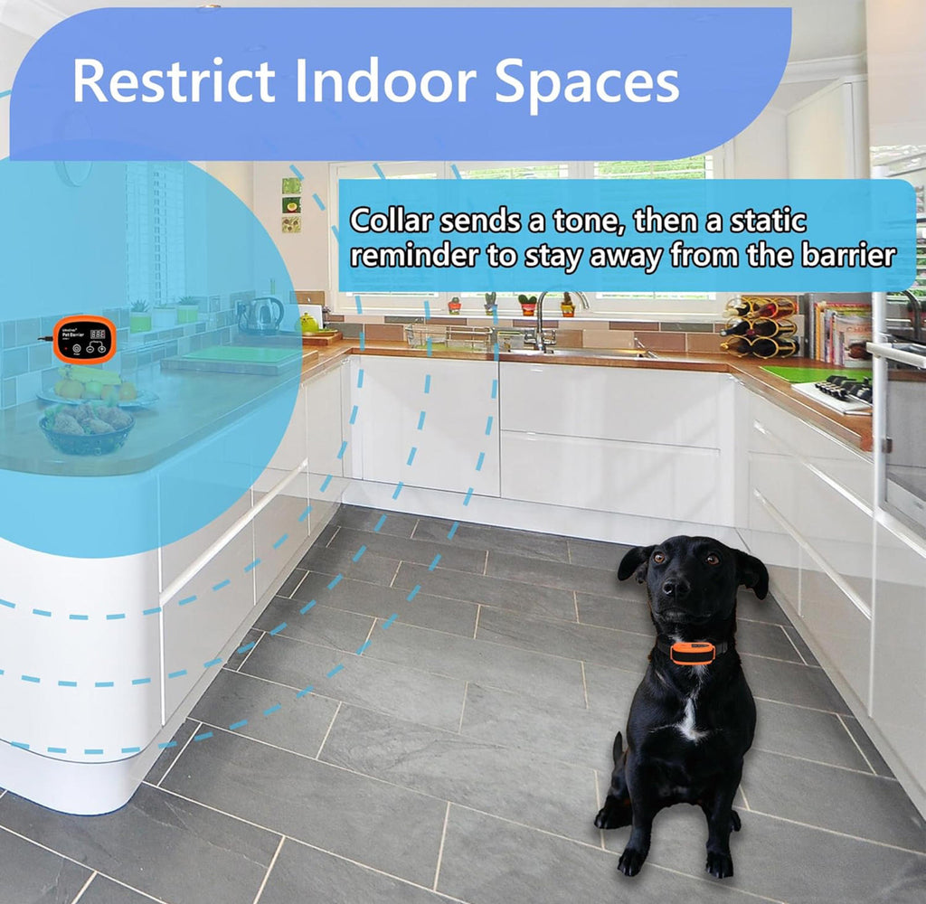 (MSRP $69.99) Wireless Indoor Pet Barrier System – Waterproof, Rechargeable