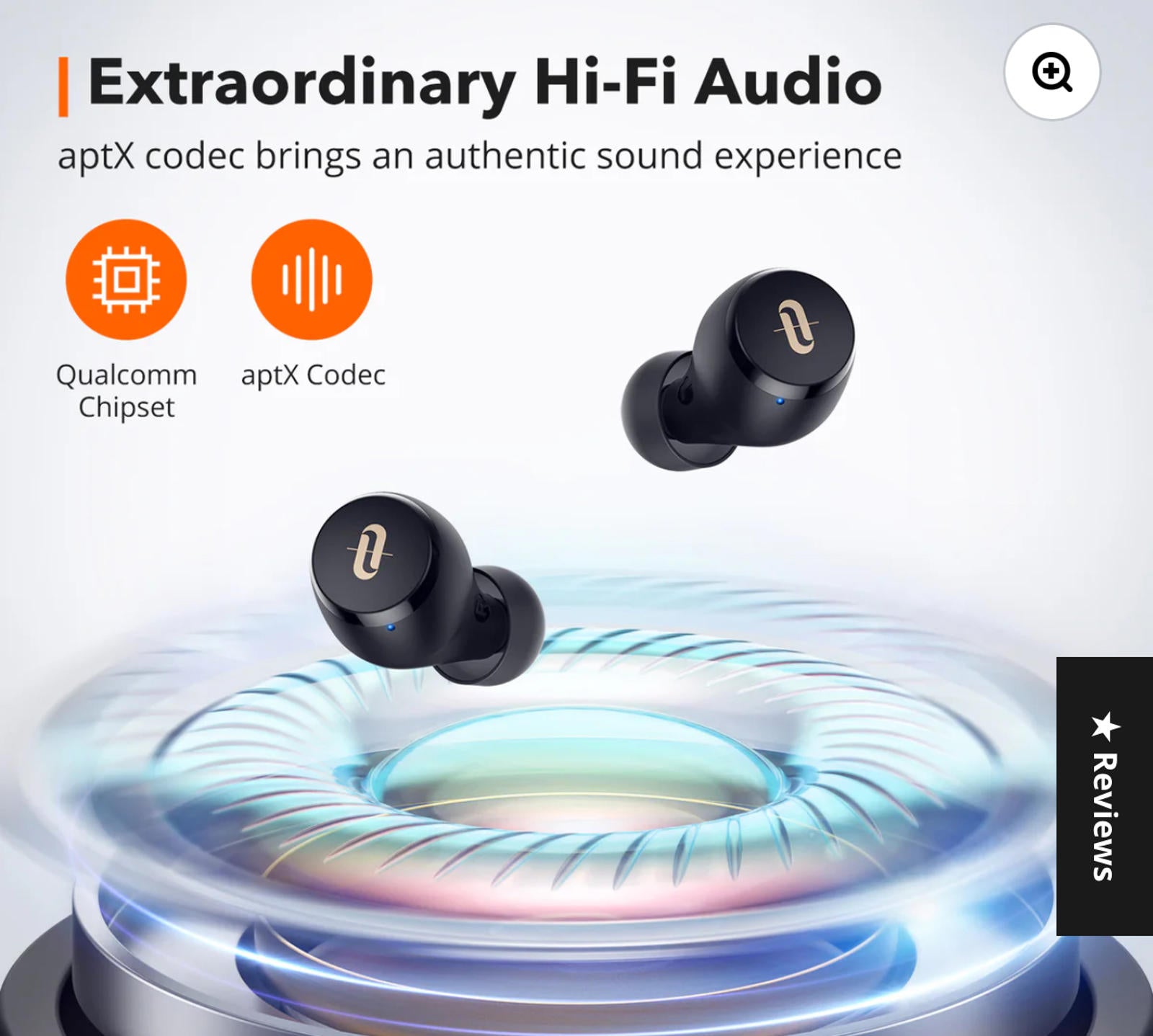 (MSRP $54.99) TaoTronics SoundLiberty 97 Earbuds –9 H Battery, IPX8, aptX, Touch