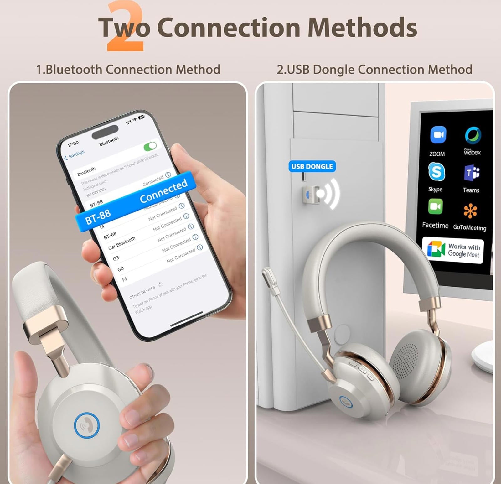 (NEW MSRP $59.99) 🎧 Wireless Over-Ear Headphones w/ Mic & 65hr Battery