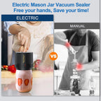 (MSRP $29.99) LOVE MOMENT Cordless Mason Jar Vacuum Sealer Kit