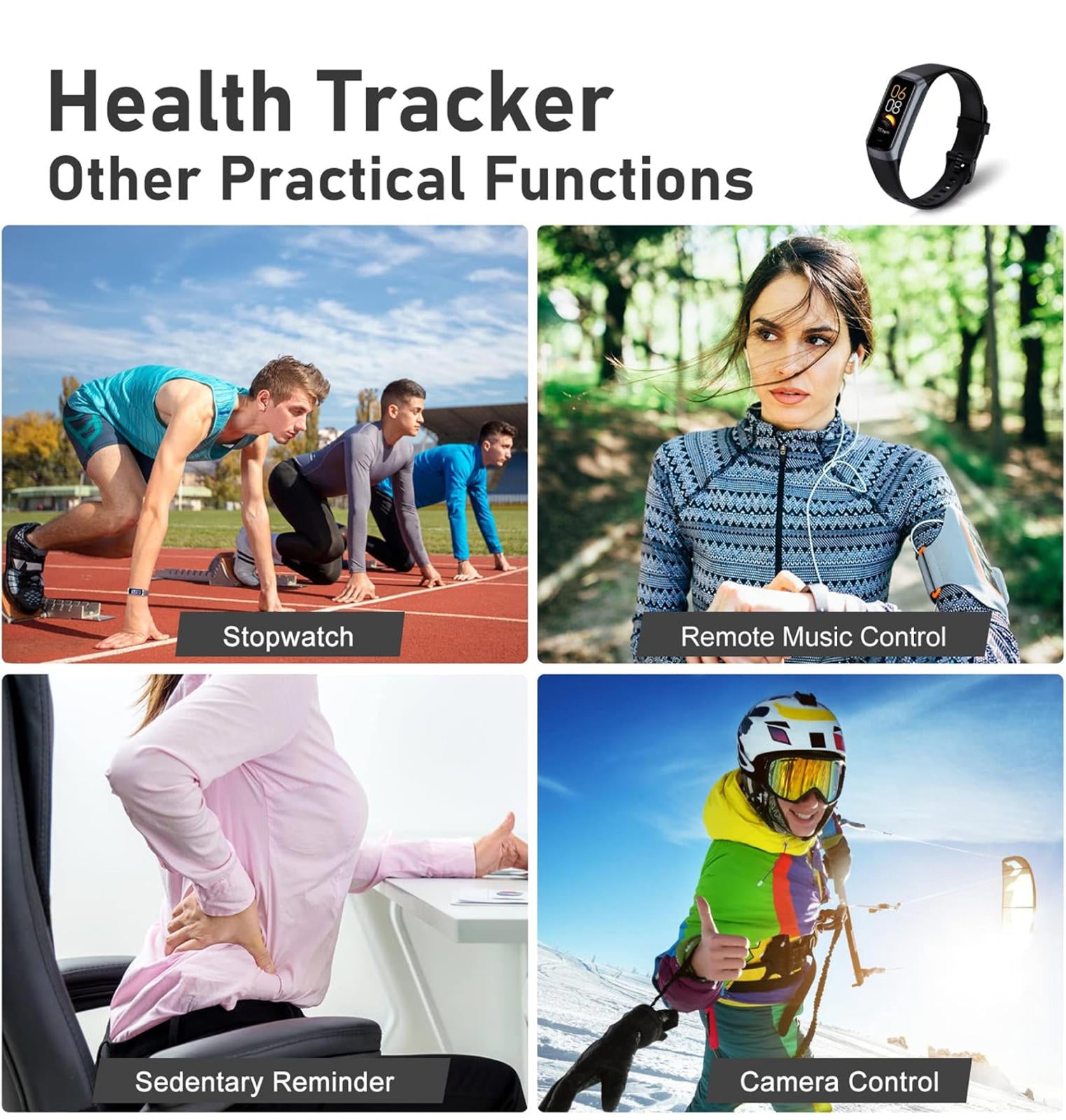 (MSRP $29.99) Fitness Tracker with 1.10″ AMOLED Touch Screen, 25 Sport Modes