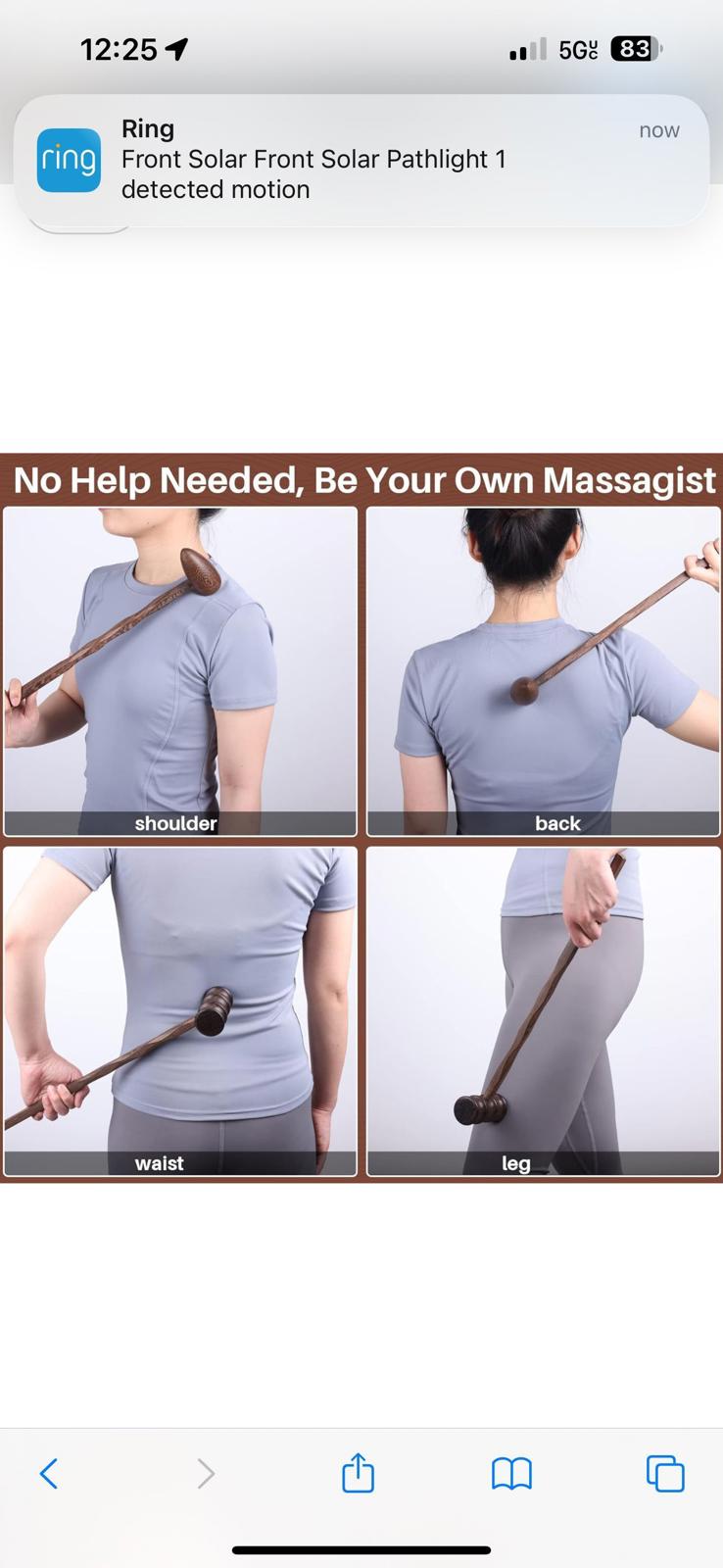 (NEW MSRP 39.95) Back Massager, 2 Style Wood Self Massage Tools for Back Neck