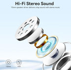 (MSRP $29.99) MoBadeety A60 Pro Bluetooth 5.3 Earbuds – 40 h Playtime, LED Case