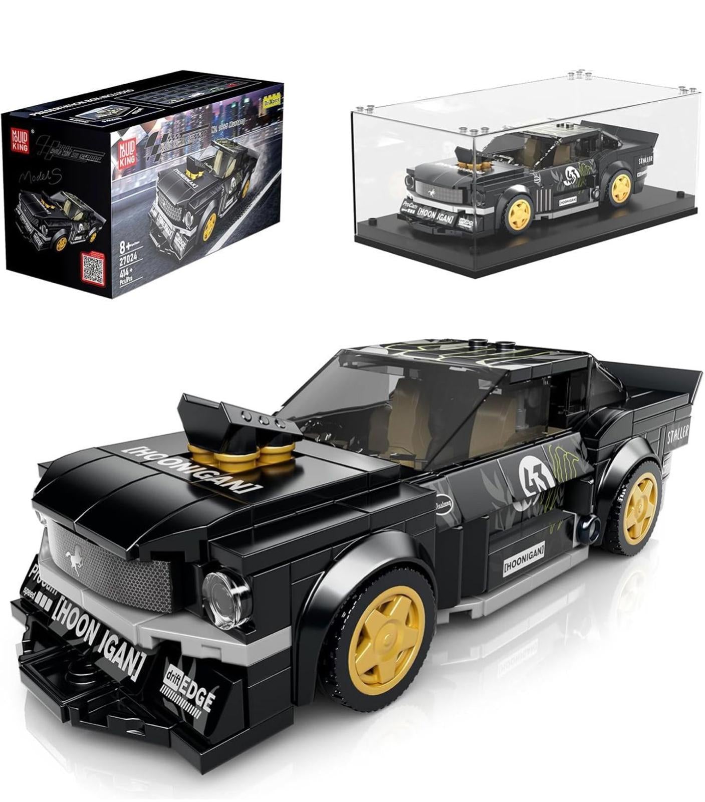(NEW MSRP $29.99) Mould King 27024 Speed Champion Car Kit + Display Case 🏁🚗🧱