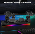 (NEW, MSRP $28.99) R100 Bluetooth Computer Speakers with Dynamic LED Light
