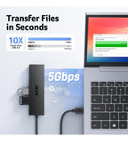 (NEW MSRP $15) Acer USB Hub 4 Ports, 4x USB 3.0 Hub, USB Splitter for Laptop