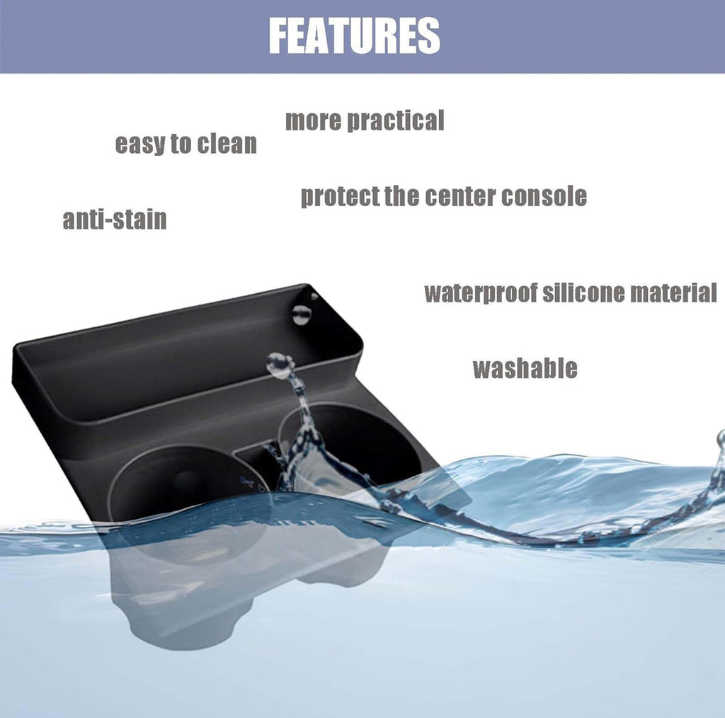 (MSRP $24.99) Silicone Center Console Storage Tray – Fits Tesla Model 3/Y