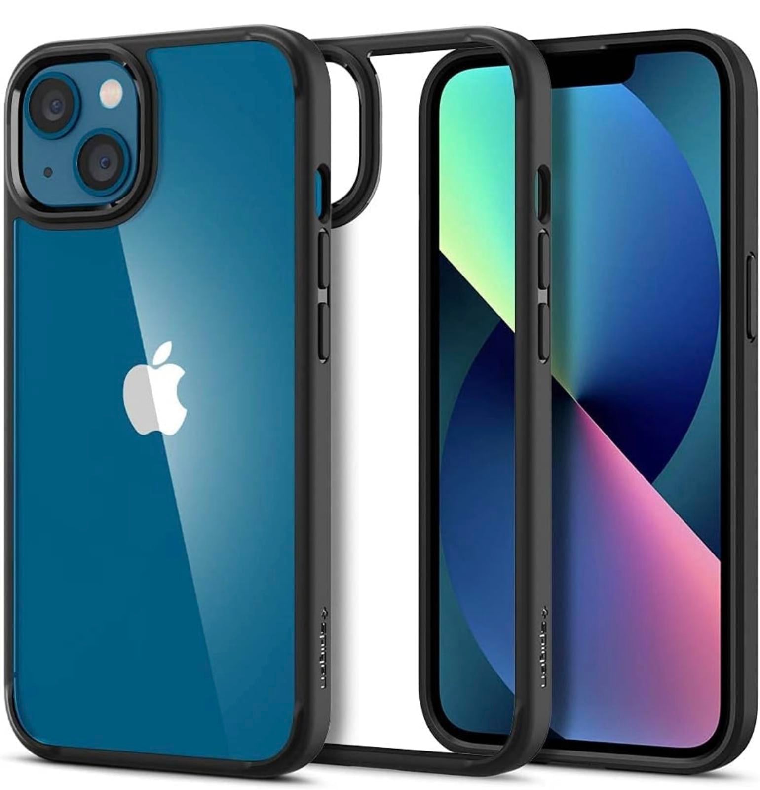 (MSRP $19.99) Spigen Ultra Hybrid iPhone 13 Case – Clear Matte Black