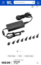(NEW MSRP $89.99) Insignia™ - Universal 180W High-Power Laptop Charger - Black