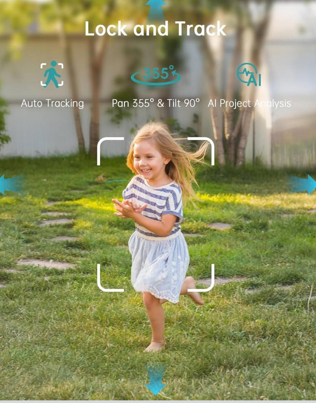 (MSRP $49.99) ZUMIMALL 5MP 5G Wired Security Camera – 360° PTZ, 24/7 Recording