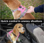 (MSRP $29.99) No-Pull Reflective Dog Harness Vest, Baby Pink/Grey, MEskimo