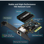 MSRP$89.99 NICGIGA 10G PCIe Network Card – Marvell AQC113, RJ45 Ethernet Adapter