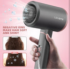 (MSRP $59.99) 1800W Ionic Hair Dryer with Diffuser & Foldable Handle