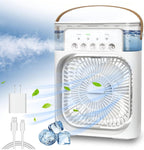 (MSRP $39.99) NTMY Mini Evaporative Air Cooler & Humidifier – LED & USB