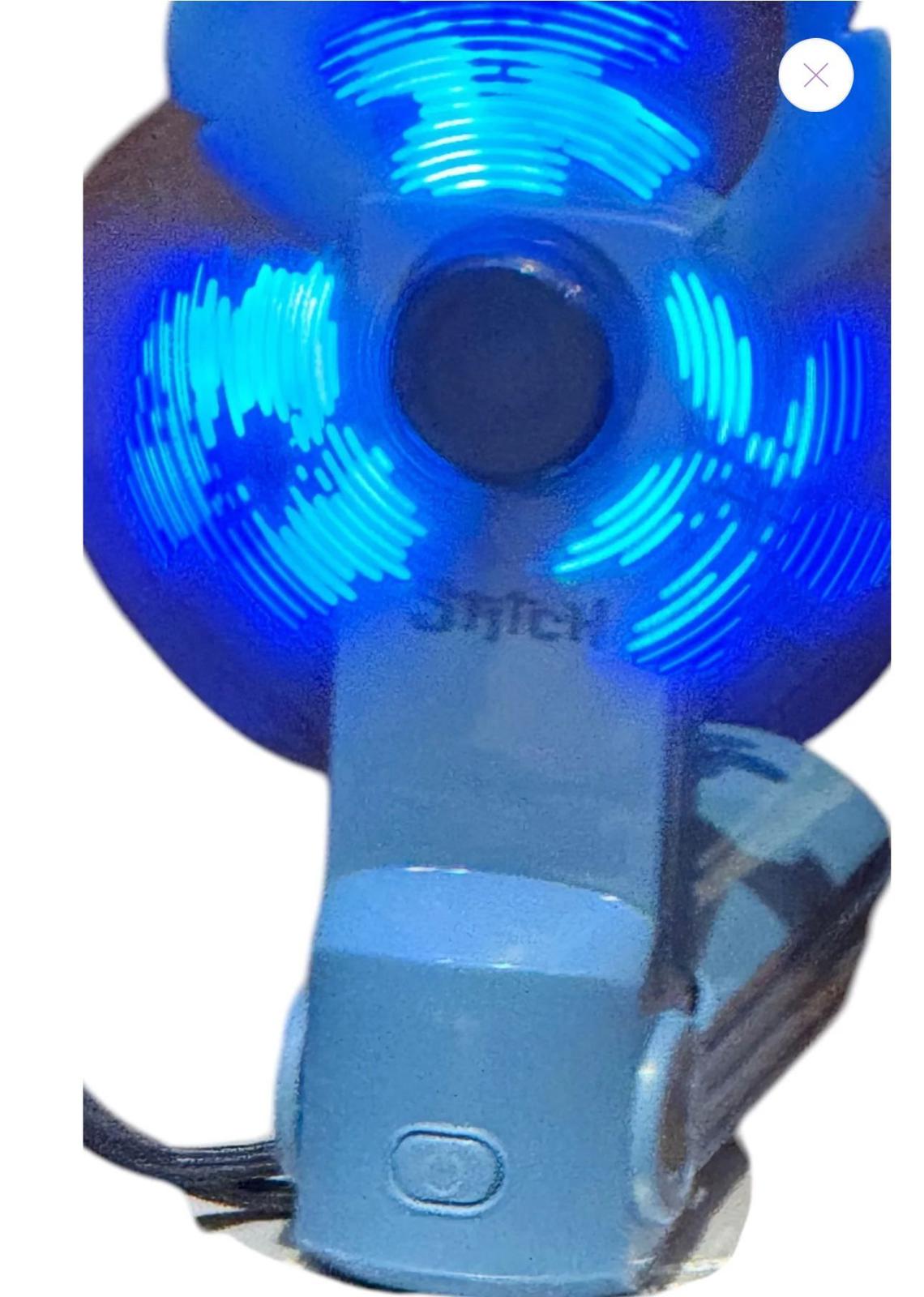 (NEW MSRP $33.99) Disney World of Treasure Stitch Portable Light up 3D fan
