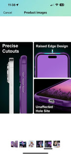 (New) Purple 360° Rotatable Magnetic Ring for iPhone 16 Pro Max Case, with Stand
