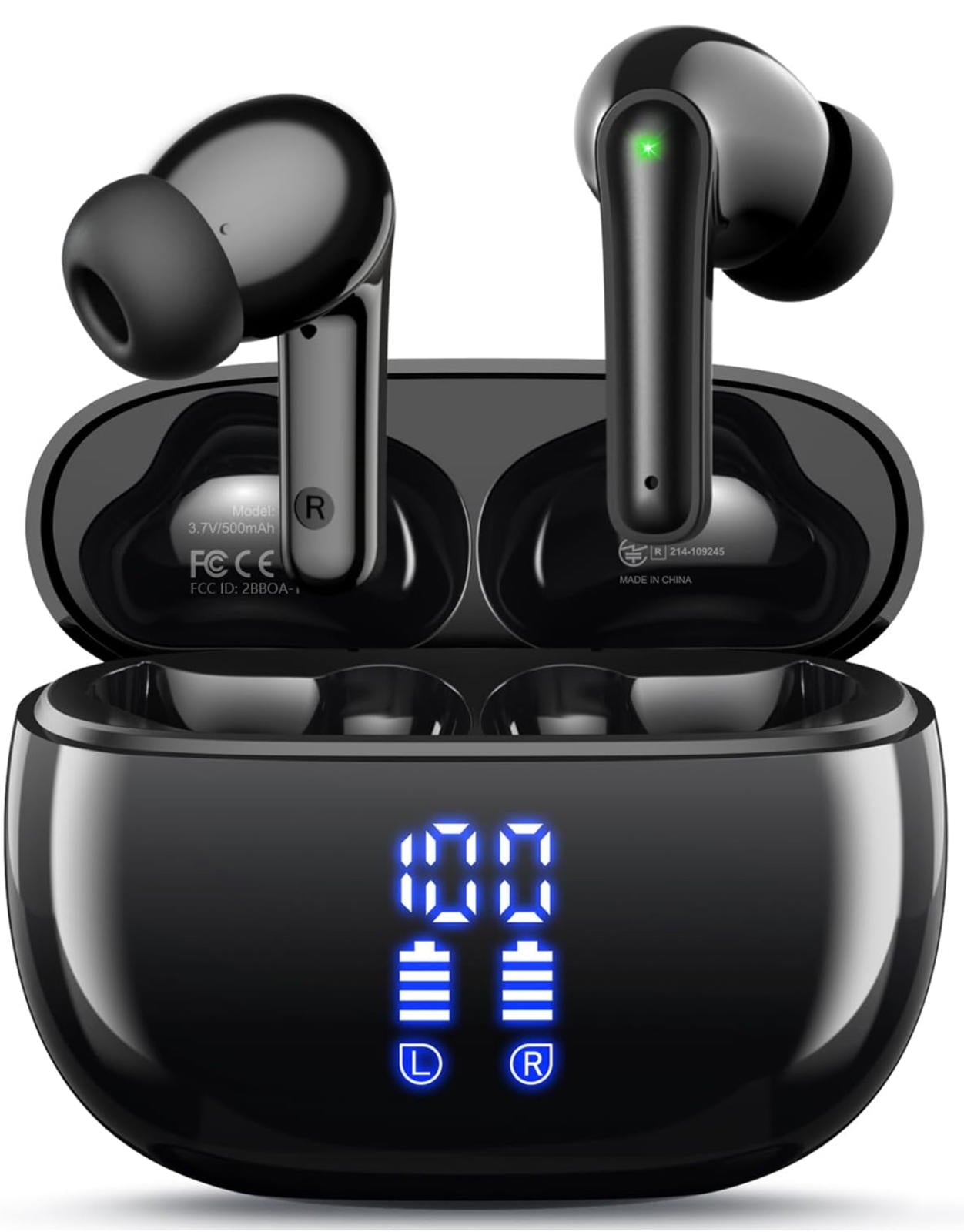 (NEW MSRP $39.99) HUIFU T12 Wireless Earbuds – 40hr Playtime, Deep Bass, LED Cas