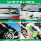 (MSRP $19.99) Windshield & Window Cleaner Tool Kit – 180° Pivot, Extendable